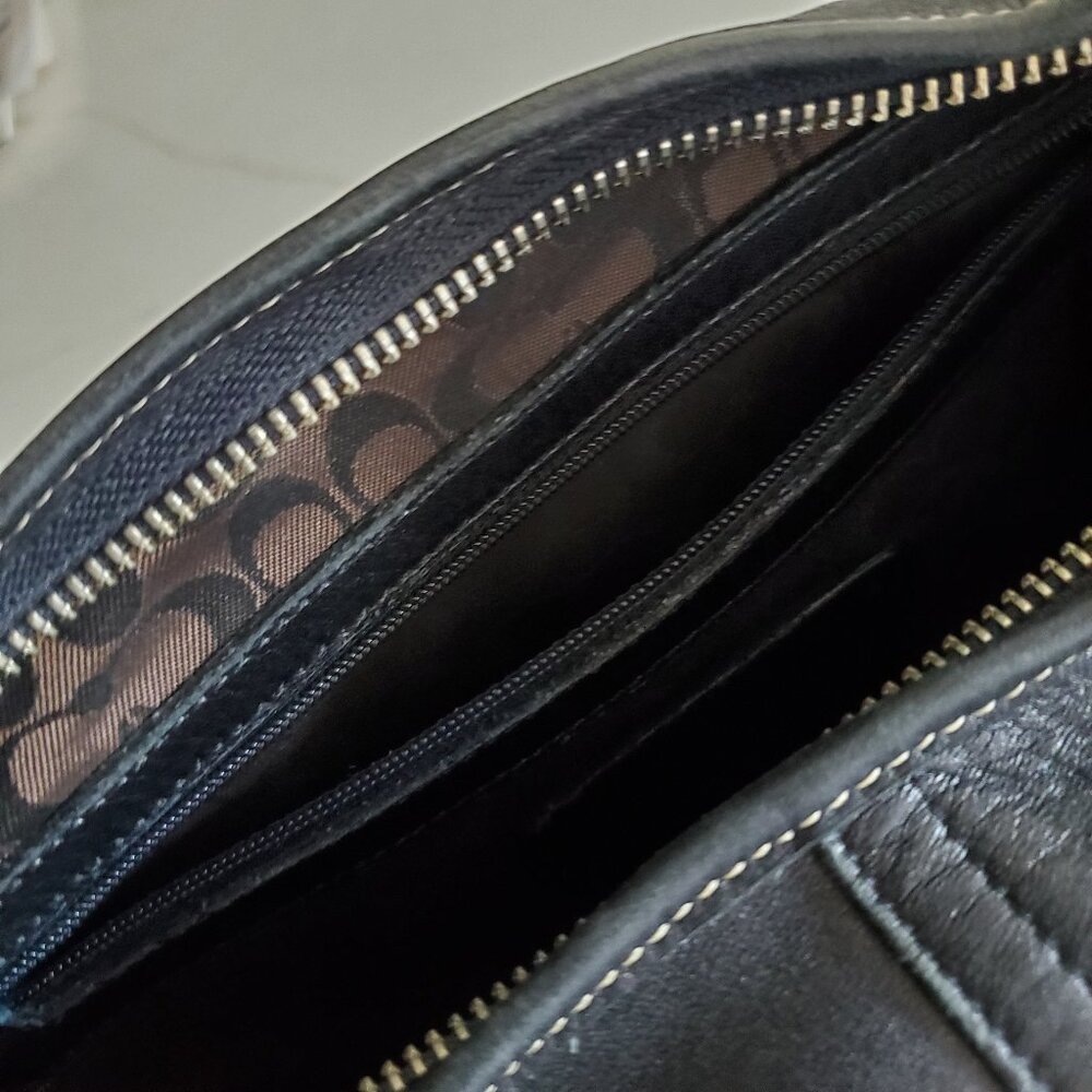 Original Vintage Coach Ergo Black Leather Hobo Shoulder Bag 9219 - Picture 8 of 12